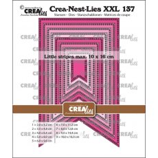 Crea-Nest-Lies XXL Dies no. 137, Fishtail Banner With Small Stripes CLNESTXXL137
