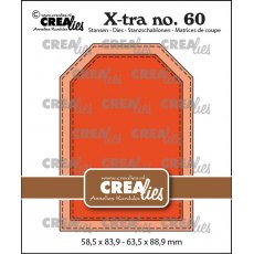 Crealies X-tra Dies No. 60, ATC Label With Running Stitch Line CLXtra60