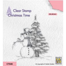 Nellie Snellen • Christmas Time Clear Stamps Snowman CT046