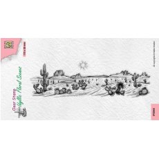 Nellie Snellen • Idyllic Floral Scenes Clear Stamps Slimline Desert IFS045