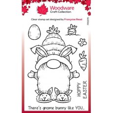 Woodware Clear Singles Bunny Gnome 4 in x 6 in Stamp