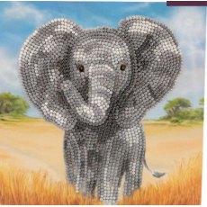 Craft Buddy "Baby Elephant" 18x18cm Crystal Art Card CCK-A118