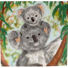 Craft Buddy "Koala Cuddles" 18x18cm Crystal Art Card CCK-A121