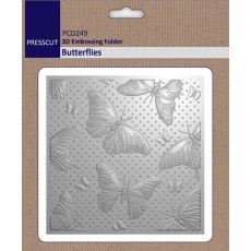 Presscut 3D Embossing Folder - Butterflies PCD249