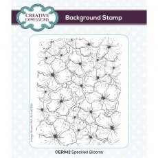 Creative Expressions Speckled Blooms 5 3/4 in x 4 I/2 in Pre-Cut Rubber Stamp