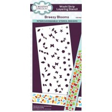 Creative Expressions Breezy Blooms Washi Strip Layering Stencil 4 in x 8 in (10.0 x 20.3 cm)