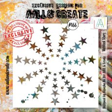 Aall & Create 6"X6" STENCIL - WEBBED STARS #166