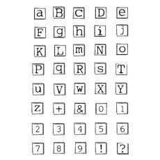 Julie Hickey Designs Square Alphabet Medley A6 Stamp Set DS-HE-1041