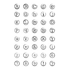Julie Hickey Designs Circle Alphabet Medley Stamp Set DS-HE-1040