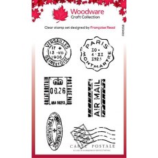 Woodware Clear Singles Mini Postmarks 3 in x 4 in Stamp