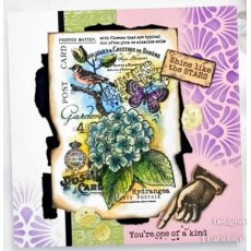Woodware Clear Singles Hydrangea 4 in x 6 in Stamp