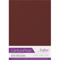 Crafters Companion Centura Pearl Single Colour A4 10 Sheet Pack - Dark Chocolate