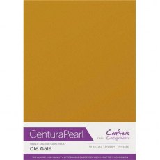Crafters Companion Centura Pearl Single Colour A4 10 Sheet Pack - Old Gold