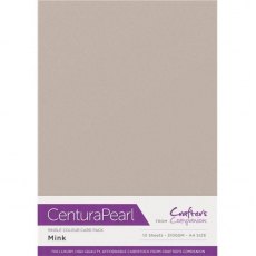 Crafters Companion Centura Pearl Single Colour A4 10 Sheet Pack - Mink