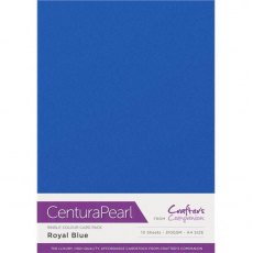 Crafters Companion Centura Pearl Single Colour A4 10 Sheet Pack - Royal Blue