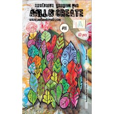 Aall & Create Ephemera Die - Cuts - Doodle Leaves Colour #11