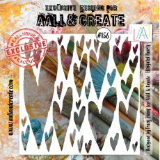 Aall & Create 6x6 Stencil - Elongated Hearts #156
