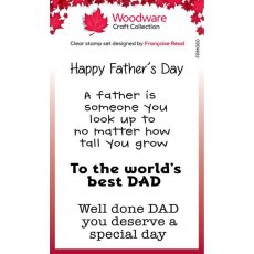 Woodware Clear Singles Best Dad 3 in x 4 in Stamp