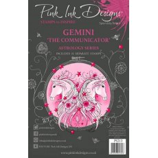 Pink Ink Designs Gemini The Communicator 6 in x 8 in Clear Stamp Set