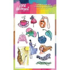Creative Expressions Jane Davenport Whimsical Watercolour 6 in x 8 in Clear Stamp Set