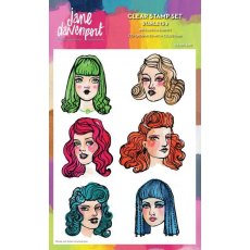 Creative Expressions Jane Davenport Starlets 2 6 in x 8 in Clear Stamp Set