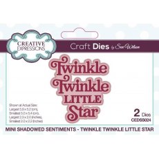 Creative Expressions Sue Wilson Mini Shadowed Sentiments Twinkle Twinkle Little Star Craft Die