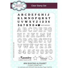 Creative Expressions Sue Wilson Mini Bunting Alphabet 6 in x 8 in Clear Stamp Set