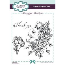 Creative Expressions Designer Boutique Rosy Whiskers 6 in x 4 in Stamp Set