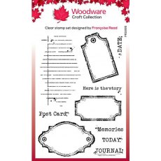 Woodware Clear Singles Old Labels 4 in x 6 in Stamp