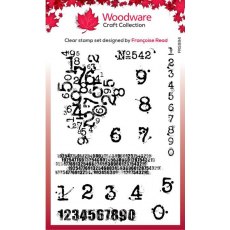 Woodware Clear Singles Inky Numbers 4 in x 6 in Stamp