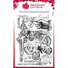 Woodware Clear Singles B is For Butterfly 4 in x 6 in Stamp