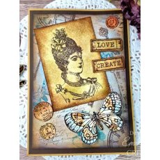 Woodware Clear Singles Vintage Lady 3 in x 4 in Stamp