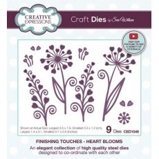 Creative Expressions Sue Wilson Finishing Touches Heart Blooms Craft Die