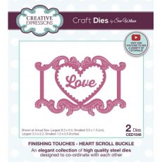 Creative Expressions Sue Wilson Finishing Touches Heart Scroll Buckle Craft Die