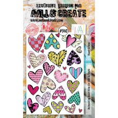 Aall & Create A6 STAMP SET - HEART COLLAGE #940 - STOCK DELAYED