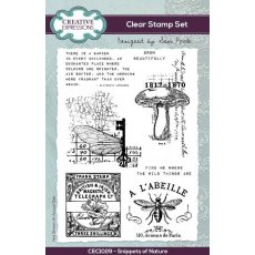 Creative Expressions Sam Poole Snippets of Nature 6 in x 4 in Clear Stamp Set