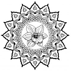 Crafty Individuals 'Spring Mandala' Red Rubber Stamp CI-609