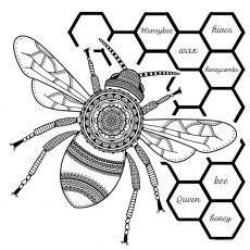 Crafty Individuals 'Honeybee' Red Rubber Stamp CI-607