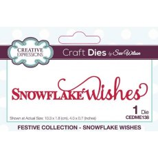 Creative Expressions Sue Wilson Festive Snowflake Wishes Craft Die
