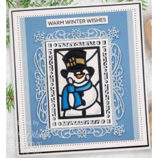 Creative Expressions Sue Wilson Festive Stained Glass Snowman Craft Die