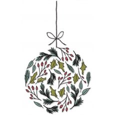 Sizzix Layered Clear Stamps Set 4PK Leafy Ornament