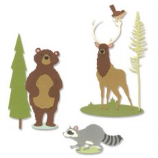 Sizzix Thinlits Die Set 8PK - Forest Animals #2 by Josh Griffiths