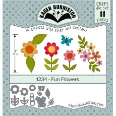Karen Burniston Die Set - Fun Flowers 1234