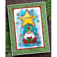 Woodware Clear Singles Star Gnome 4 in x 6 in Stamp Set