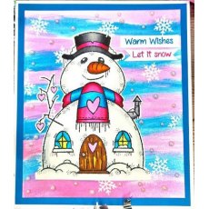 Woodware Clear Singles Snow Gnomes 4 in x 6 in Stamp Set