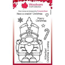 Woodware Clear Singles Nutcracker Gnome 4 in x 6 in Stamp Set