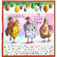 Pink Ink Designs Three French Hens 6 in x 8 in Clear Stamp Set