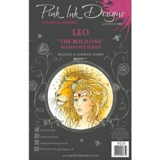Pink Ink Designs Leo The Bold One 6 in x 8 in Clear Stamp Set