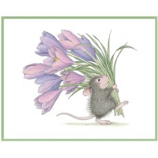 Spellbinders House Mouse Bouquet for You Cling Rubber Stamp RSC-001