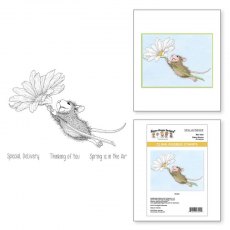 Spellbinders House Mouse Daisy Mouse Cling Rubber Stamp RSC-002